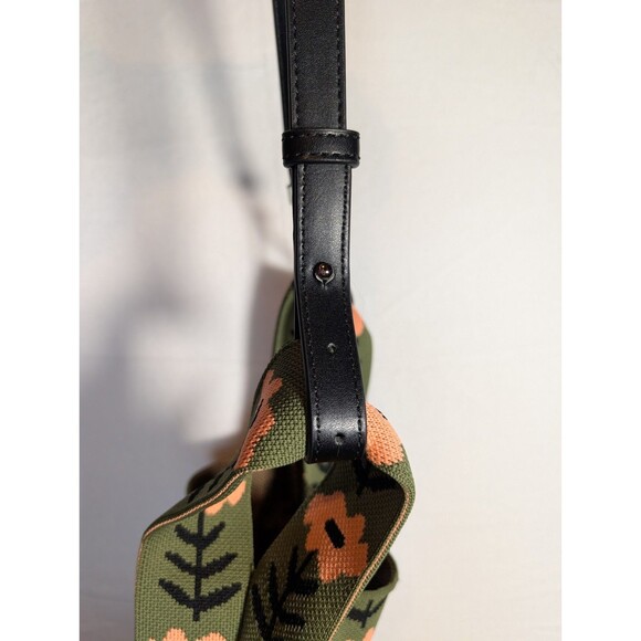 Free People Tote Shoulder Green Floral Beach Hippie - Picture 4 of 6